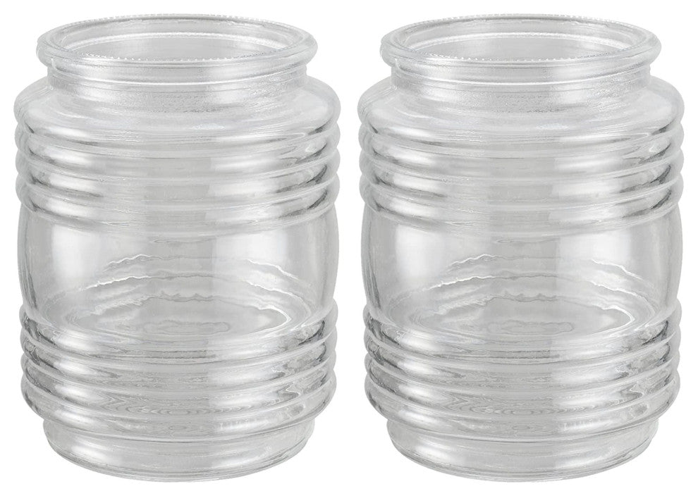 23603-02 Replacement Clear  Jelly Jar Glass Shade,2 Pack.