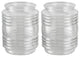 23603-02 Replacement Clear  Jelly Jar Glass Shade,2 Pack.