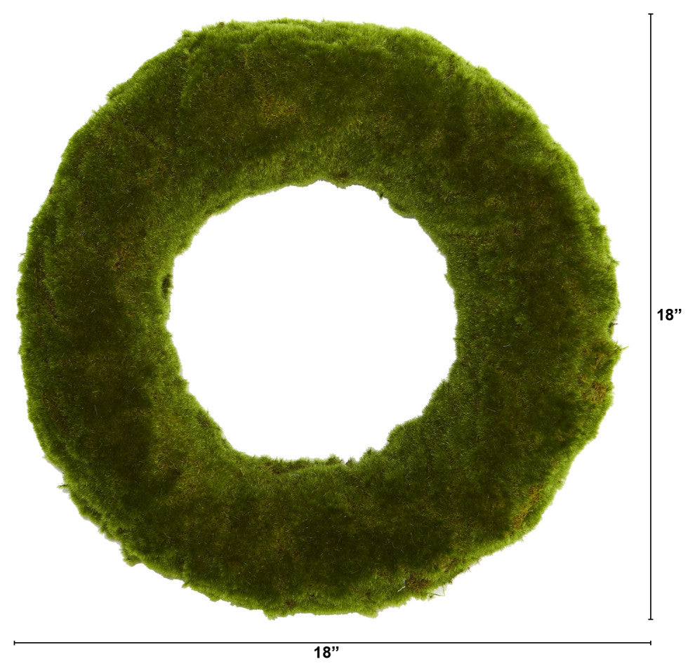 Nearly Natural 18ï¿½ Moss Artificial Wreath