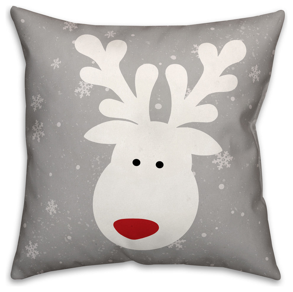 Cute White Deer 16x16 Spun Poly Pillow