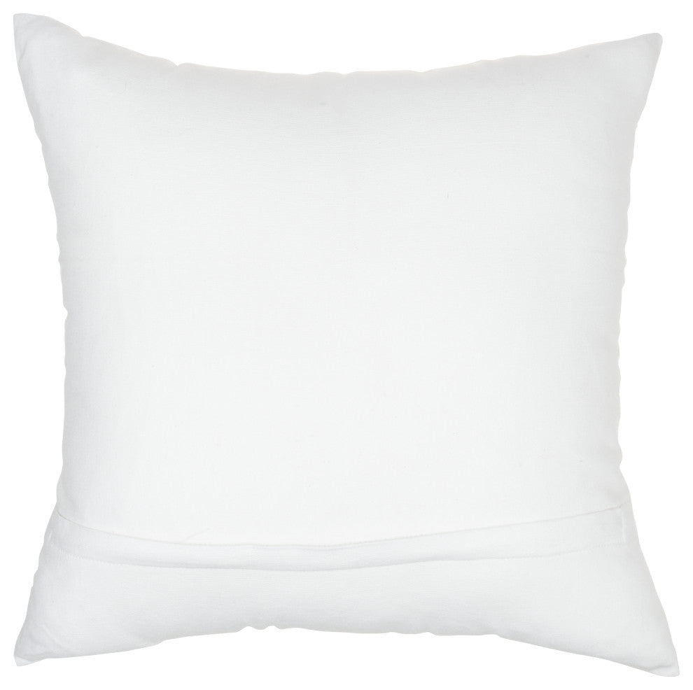 Nourison JB015 Throw Pillow, White, 18" x 18"