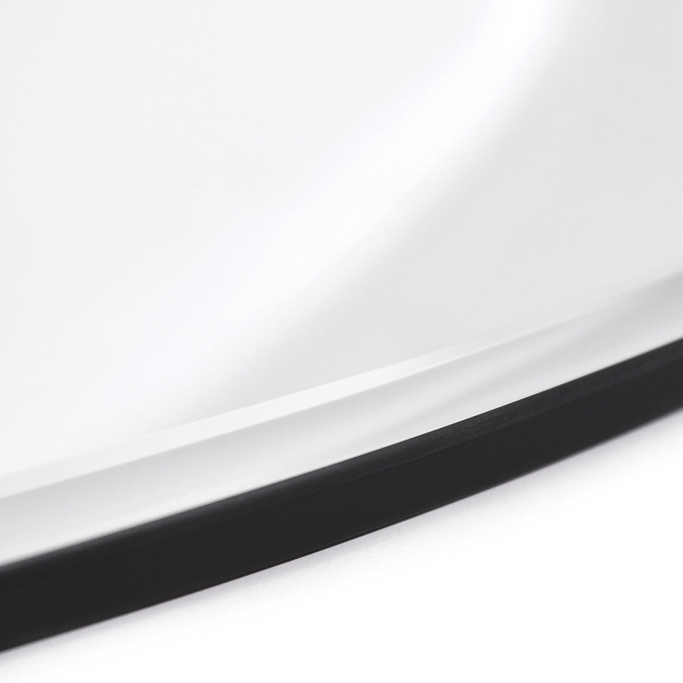Frameless Beveled Round Wall Mirror, 1" Beveled Edge, 30"x30"