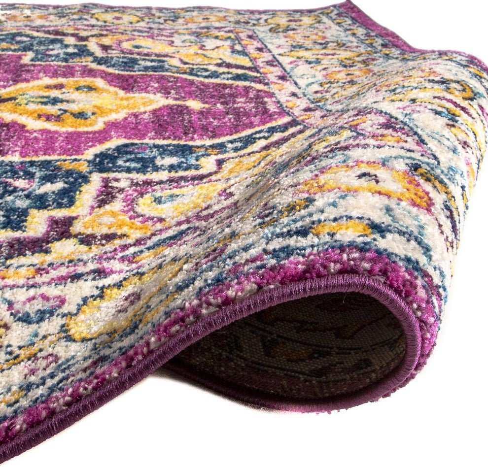 Teresa Classic Medallion Rug - Pink - 7' 10" X 9' 10"