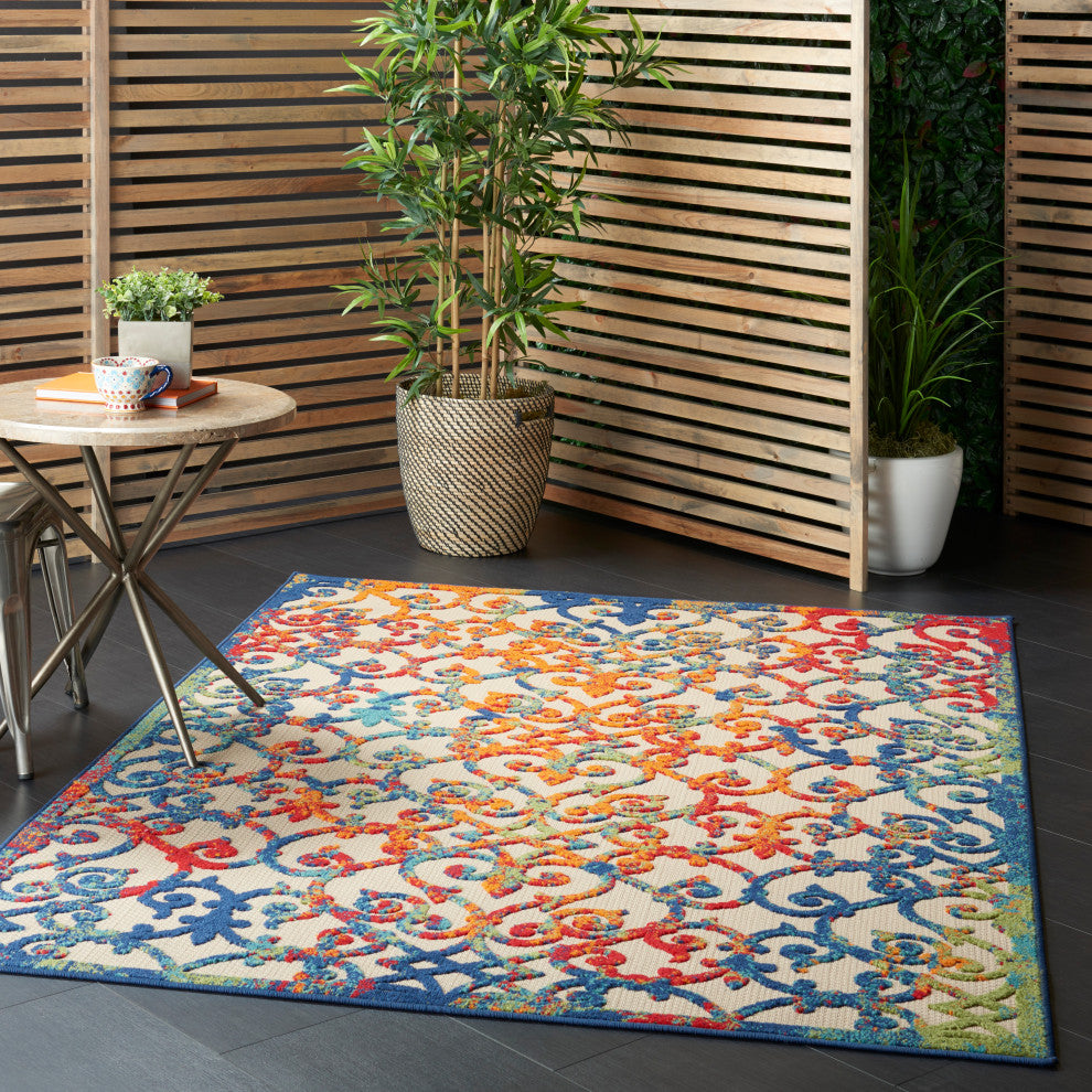 Nourison Aloha 6' x 9' Multicolor Contemporary Area Rug