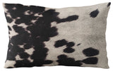 Plutus Black Cowhide Animal Luxury Throw Pillow, 26"x26"