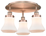 Innovations Bellmont 3 17.75" Flush Mount Antique Copper