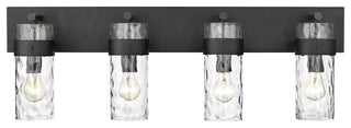 Fontaine Four Light Vanity, Matte Black