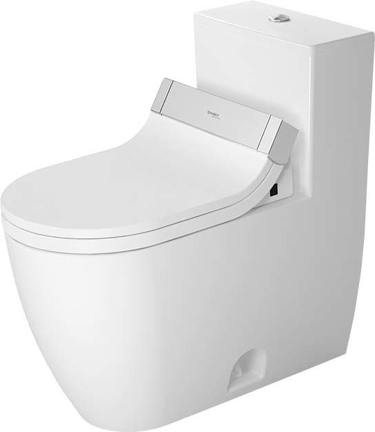 Duravit ME 1-Piece Toilet for SensoWash, Dual Flush Top Button, White