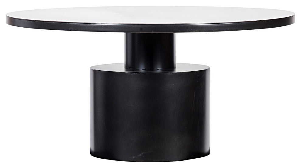 NOIR Furniture, Marlow Dining Table, Black Metal