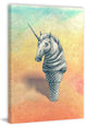 "Unicorn Ice Cream II" Painting Print on Wrapped Canvas, 30"x45"
