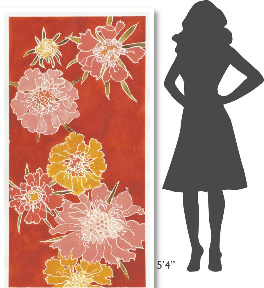 "Cloisonne Beauty I Crop" Digital Paper Print by Shirley Novak, 38"x74"