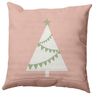 Garland Tree Decorative Throw Pillow, Peach, 26"x26"