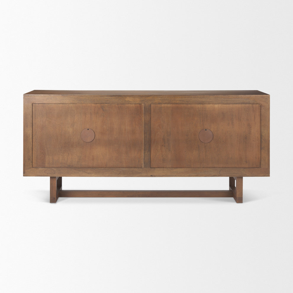 Grier Medium Brown Solid Wood WithCane Sideboard