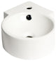ALFI brand ABC121 White 17" Tiny Corner Wall Mounted Ceramic Sink