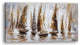"Gold Sail Boats" Hand Painted Canvas Art, 55"x27.5" - Wrapped Canvas Painting