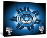 "Jewish Symbols" Modern Digital Art Canvas Print