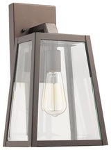 Leodegrance 1 Light Black Outdoor Wall Sconce 14" High, Rubbed Bronze