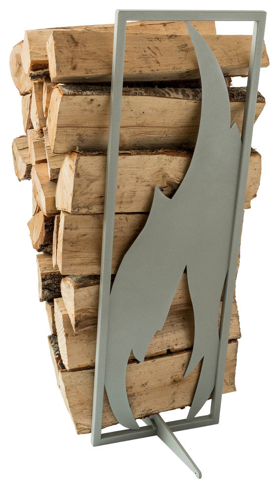 Firewood Rack Flame, Silver