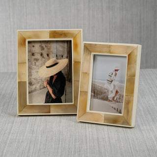Bastia Natural Horn & Bone Photo Frame, 4" x 6"