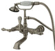 Kingston Brass 7" Wall Mount Tub Faucet With Hand Shower, Brushed Nickel
