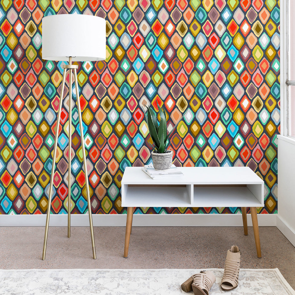 Deny Designs Sharon Turner Almas Diamond Ikat Wallpaper, Multi, 2'x4'