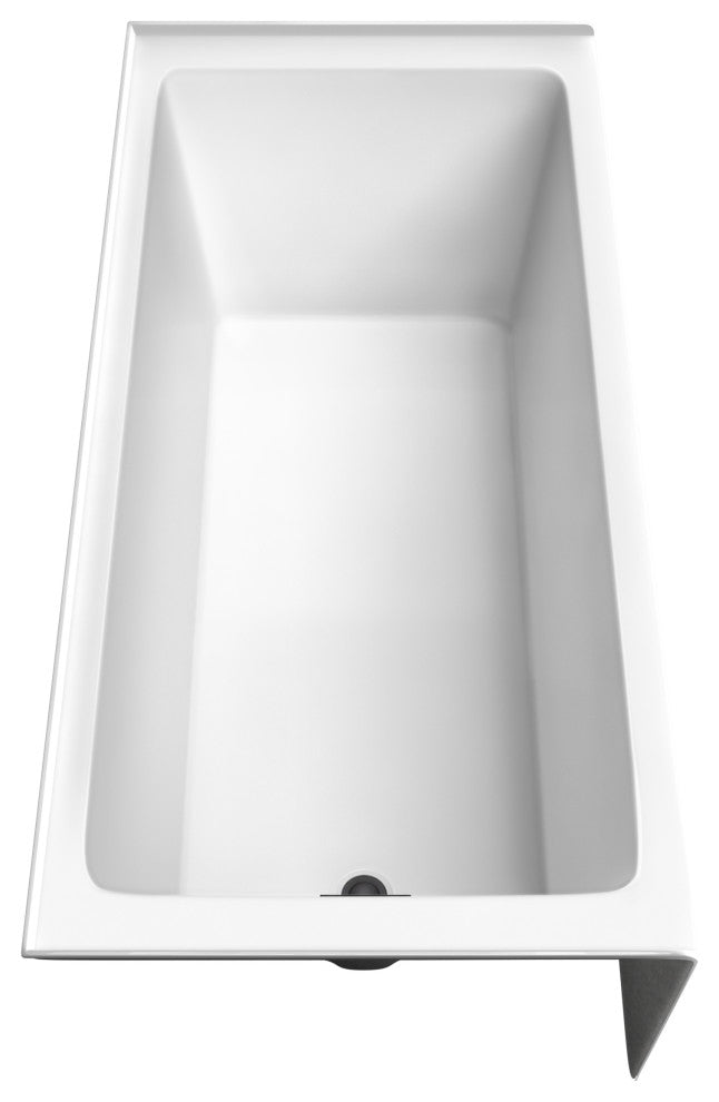 Grayley 66x32" Alcove Bathtub with Left-Hand Drain and Trim in Black