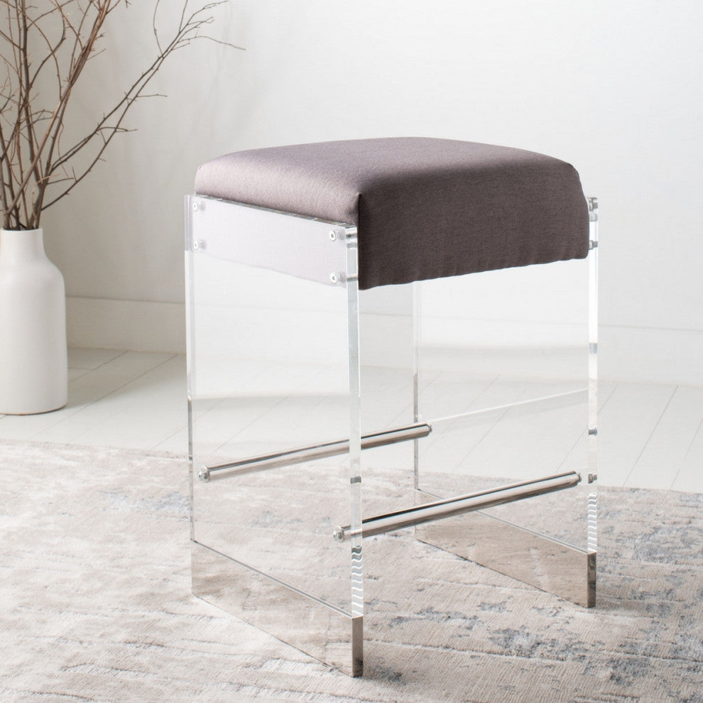 Safavieh Couture Piper Acrylic Counter Stool Grey