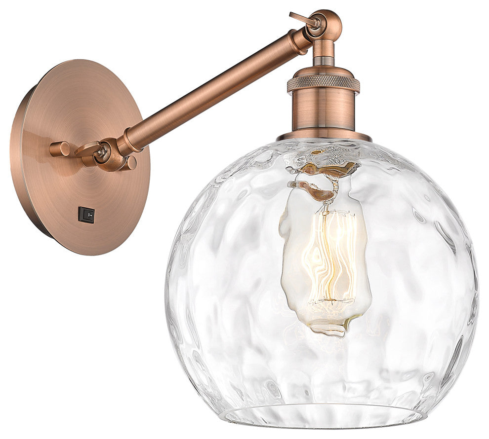 Innovations 317-1W-AC-G1215-8-LED 1-Light Sconce, Antique Copper