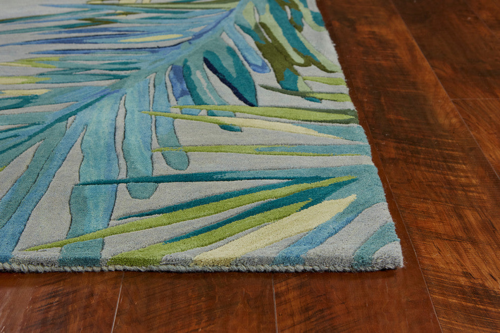 KAS Sparta 3156 Gray/Blue Montego Area Rug, 5'3"x8'3"
