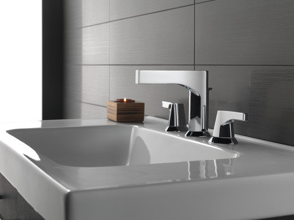 Delta Zura Two Handle Widespread Bathroom Faucet, Chrome, 3574-MPU-DST