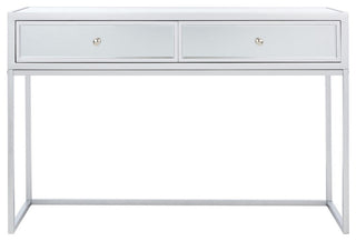 Safavieh Aster 2 Drawer Mirrored Desk, Silver/Mirror