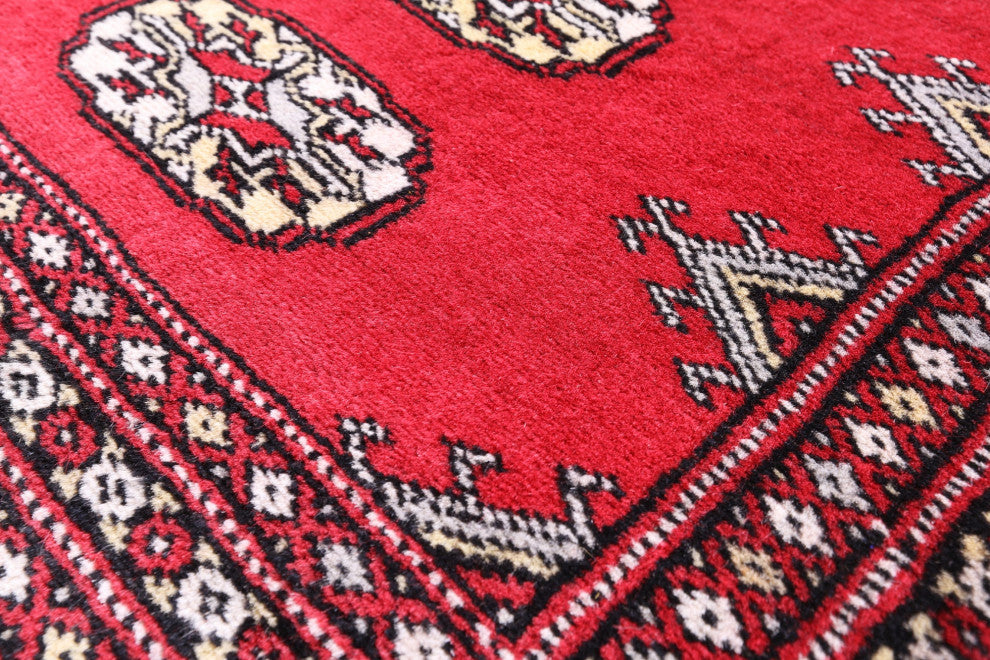 2' 0" X 3' 0" Hand Knotted Signed Silky Bokhara Wool Rug - Q13846