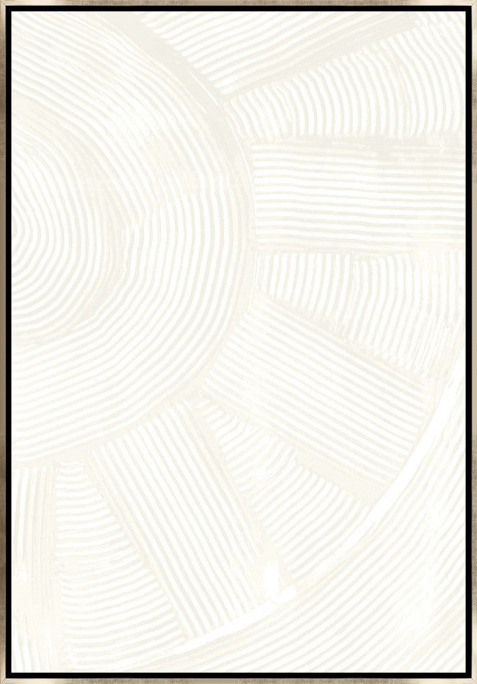 30x44 Your Trace I, Framed Artwork, Silver
