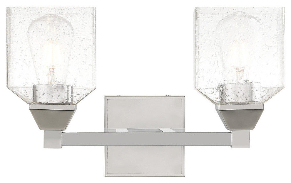 Aragon 2 Light Bath Vanity, Polished Chrome