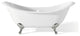 Cheviot Products Regency Cast Iron Bathtub With Faucet Holes, Chrome