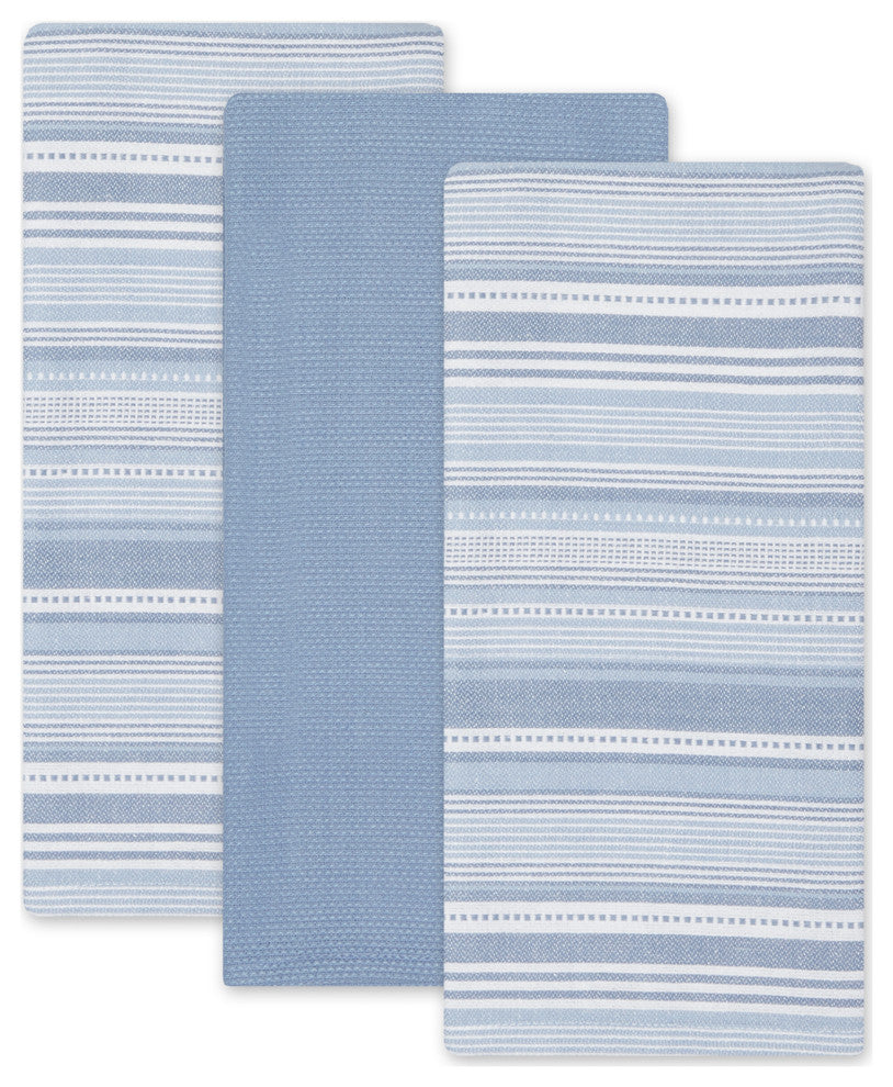 Stonewash Blue Urban Stripe Dishtowel (Set of 3)