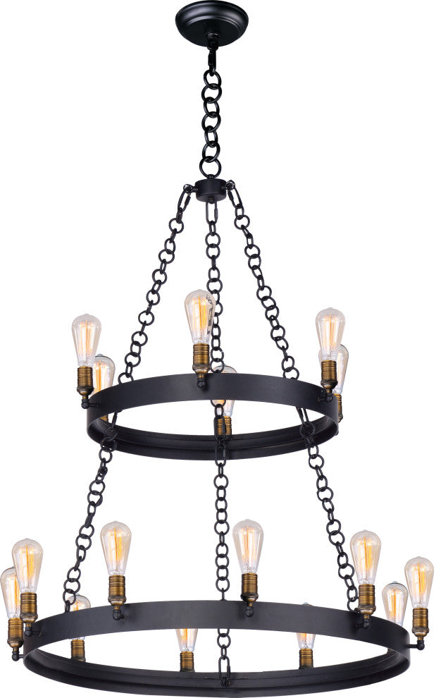 Maxim Noble Six Light Chandelier 26273BKNAB/BUI