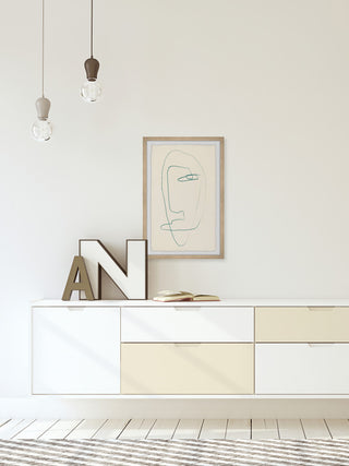 "Moody Face" Framed Painting Print, 24x36