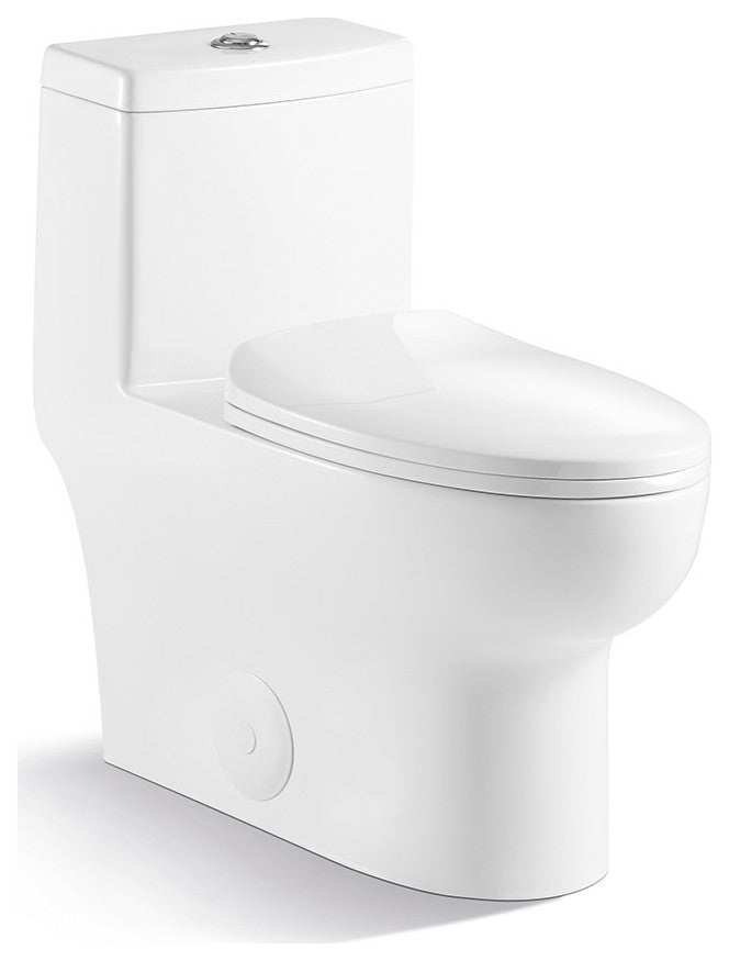 Ceramic Dual Flush One Piece Toilet-Including Toilet Seat