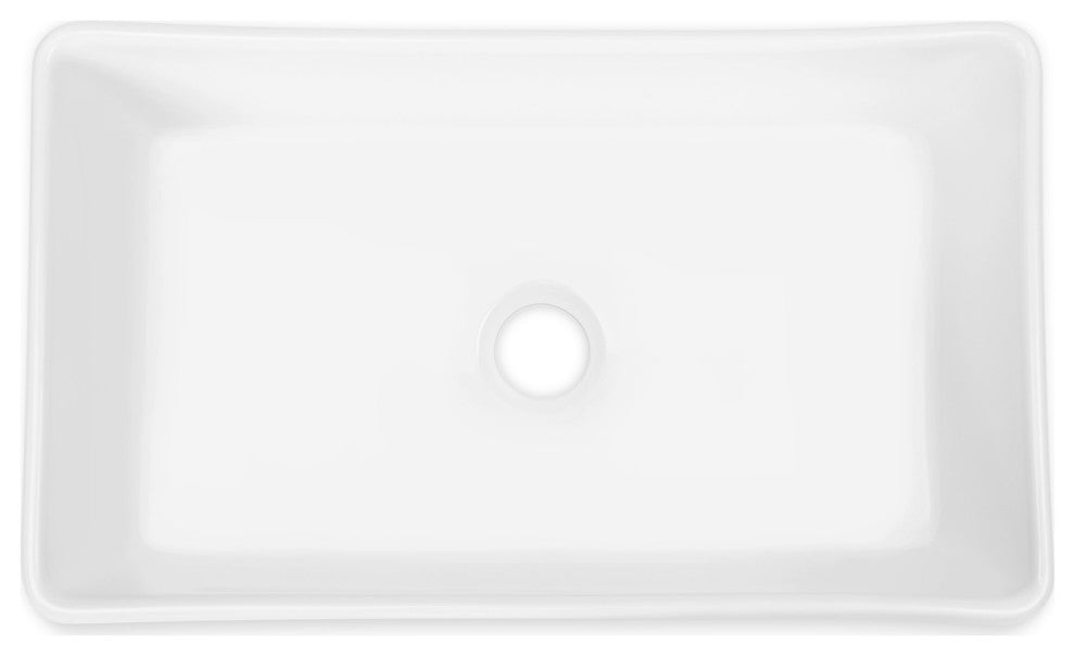 Sinber White Ceramic Double Bowl Apron farmhouse Kitchen Sink With Str, 33"x17"