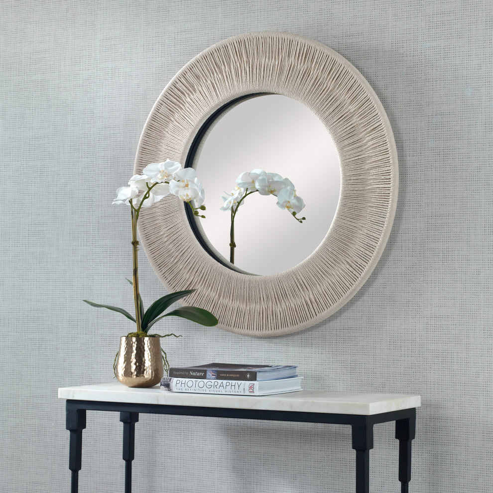 Uttermost 09824 Sailor's Knot White Small Round Mirror