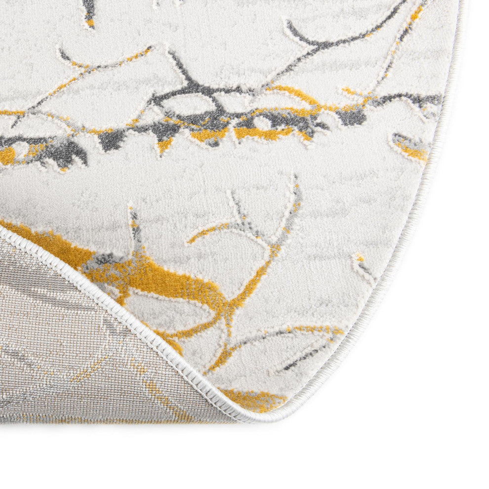 Unique Loom Anne Finsbury Rug, Yellow and Gray, 7'10"x10'