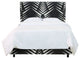 Remington Wingback Bed, Geo Skin Black White, Twin
