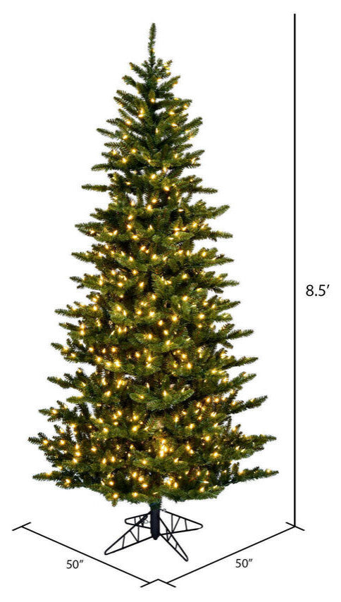 Vickerman Natural Fraser Fir Slim Artificial Christmas Tree