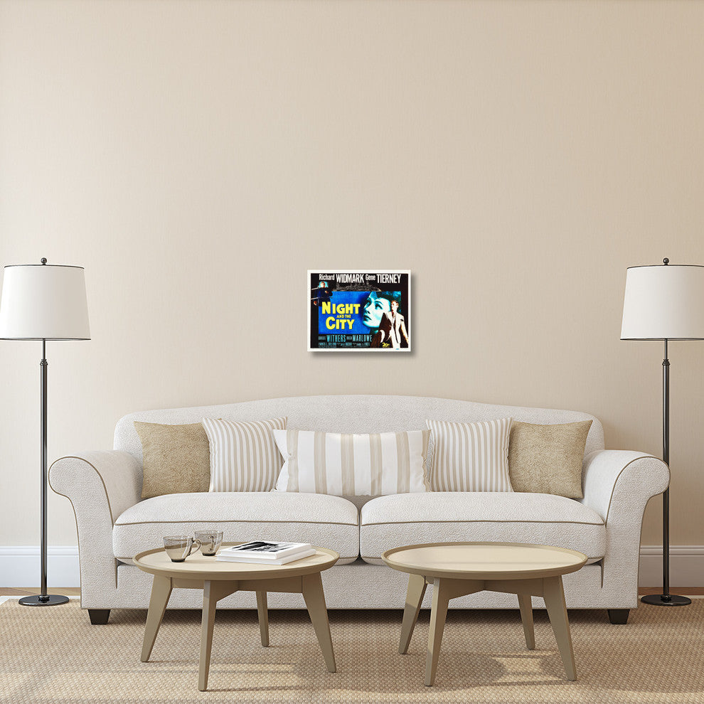 "Night And The City" Stretched Canvas Giclee by Hollywood Photo Archive, 22x17"