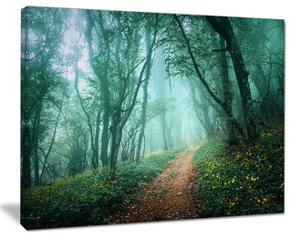"Light Green Mystical Fall Forest" Photograph Print, 40"x30"