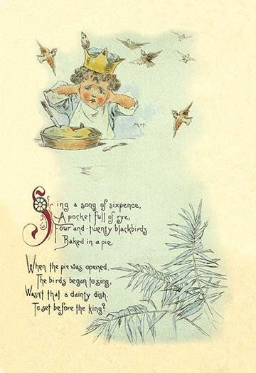 Sing a Song of Sixpence- Canvas Poster 20" x 30"