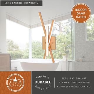 Barcelo 1 Light Integrated LED Gold Wall Sconce White Acrylic Diffusor