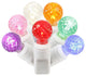 Multicolor Commercial Grade LED G12 Berry Christmas Lights 6" Spacing