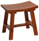 Dorsey Accent Stool With Curved Seat, Teak